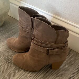 Charlotte Russe Taupe Heeled Boots